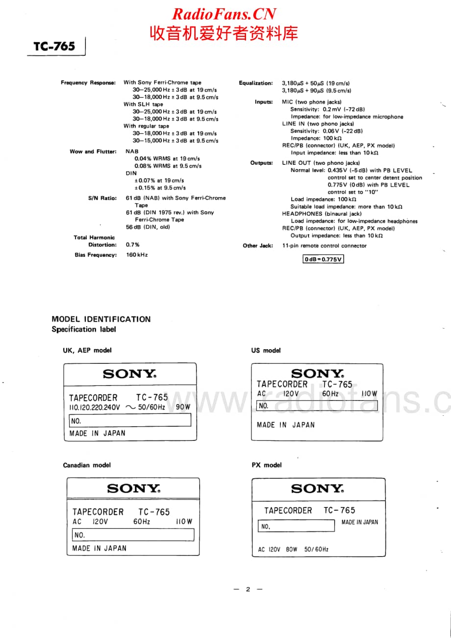 Sony-TC-765-Service-Manual电路原理图.pdf_第2页