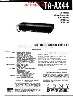Sony-TA-AX44-Service-Manual电路原理图.pdf