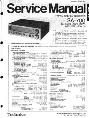 Technics-SA-700-Service-Manual电路原理图.pdf
