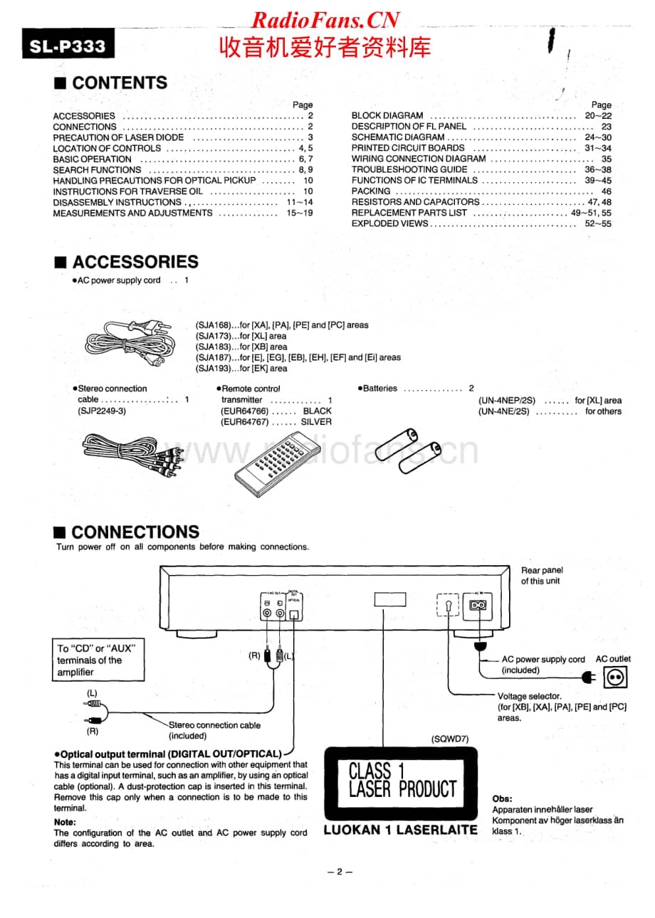 Technics-SLP-333-Service-Manual电路原理图.pdf_第2页