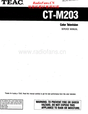 Teac-CT-M203-Service-Manual电路原理图.pdf
