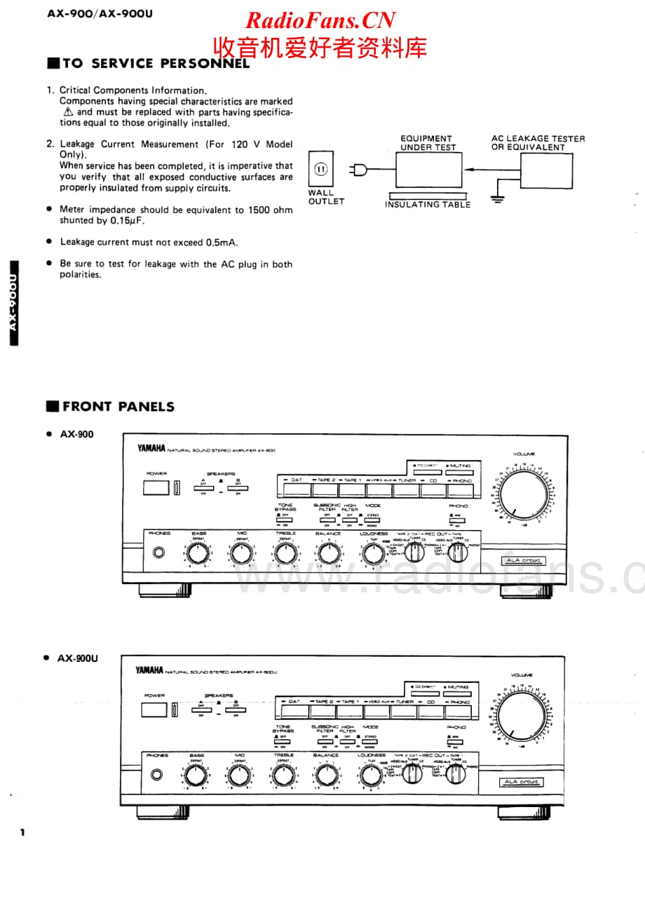 Yamaha-AX-900-U-Service-Manual电路原理图.pdf_第2页