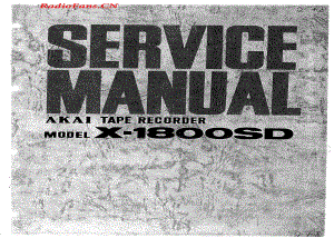 Akai-X1800SD-tape-sm维修电路图 手册.pdf