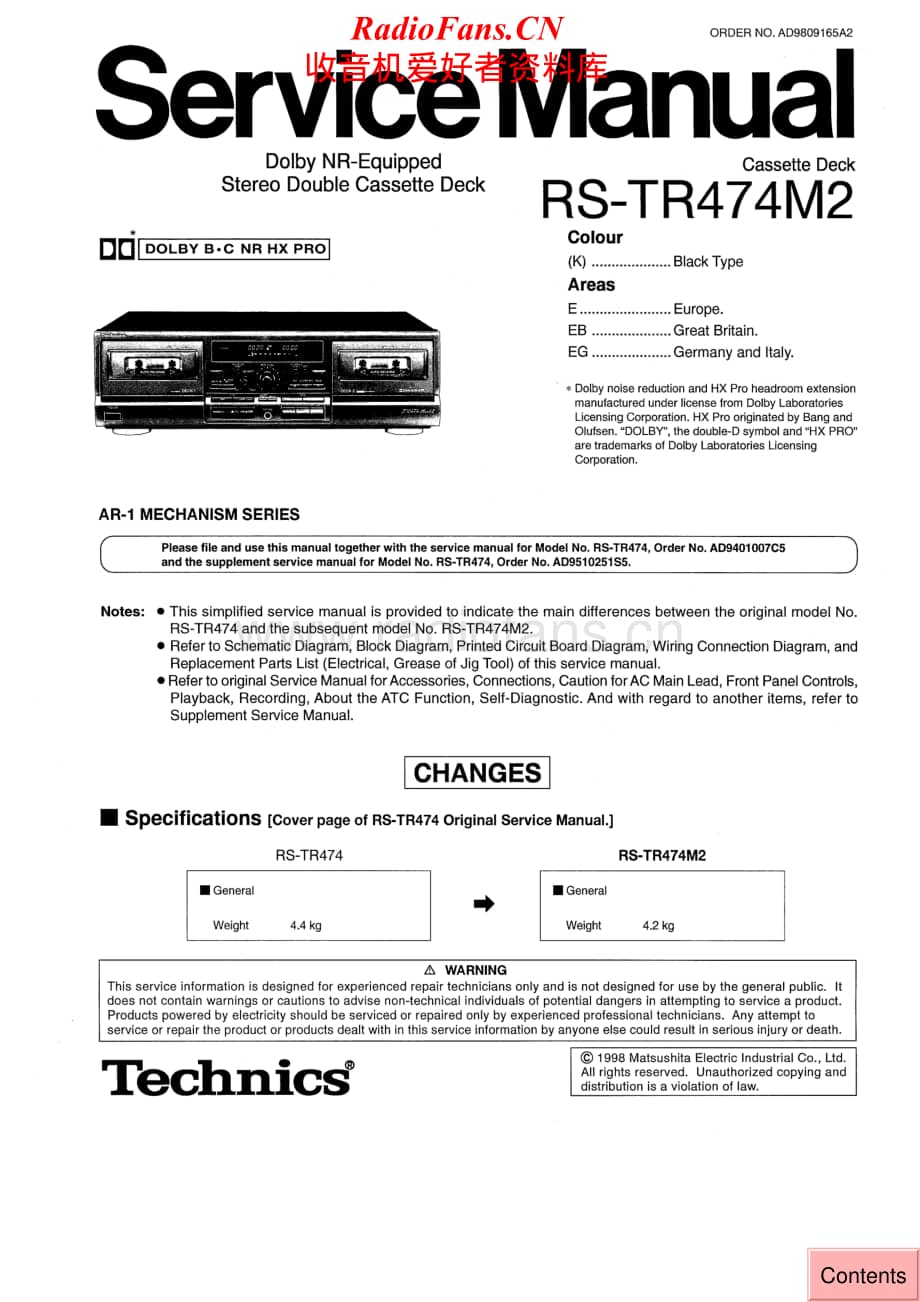 Technics-RSTR-474-M-2-Service-Manual电路原理图.pdf_第1页
