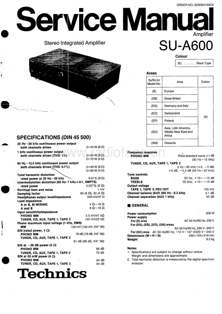 Technics-SUA-600-Service-Manual电路原理图.pdf_第1页