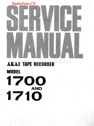 Akai-1710-tape-sm维修电路图 手册.pdf