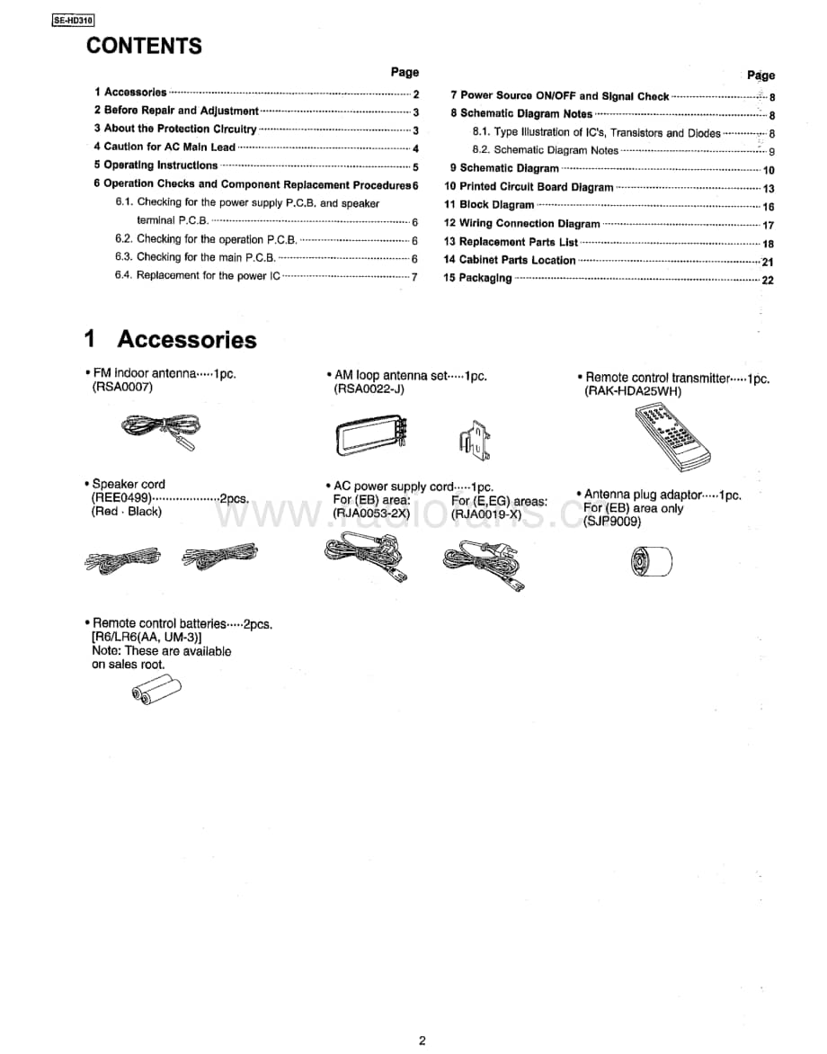 Technics-SEHD-310-Service-Manual电路原理图.pdf_第2页