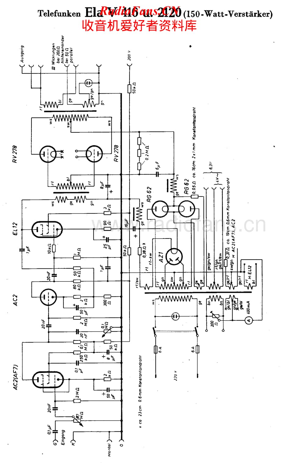 Telefunken-Ela-V416U-2120-Schematic电路原理图.pdf_第1页