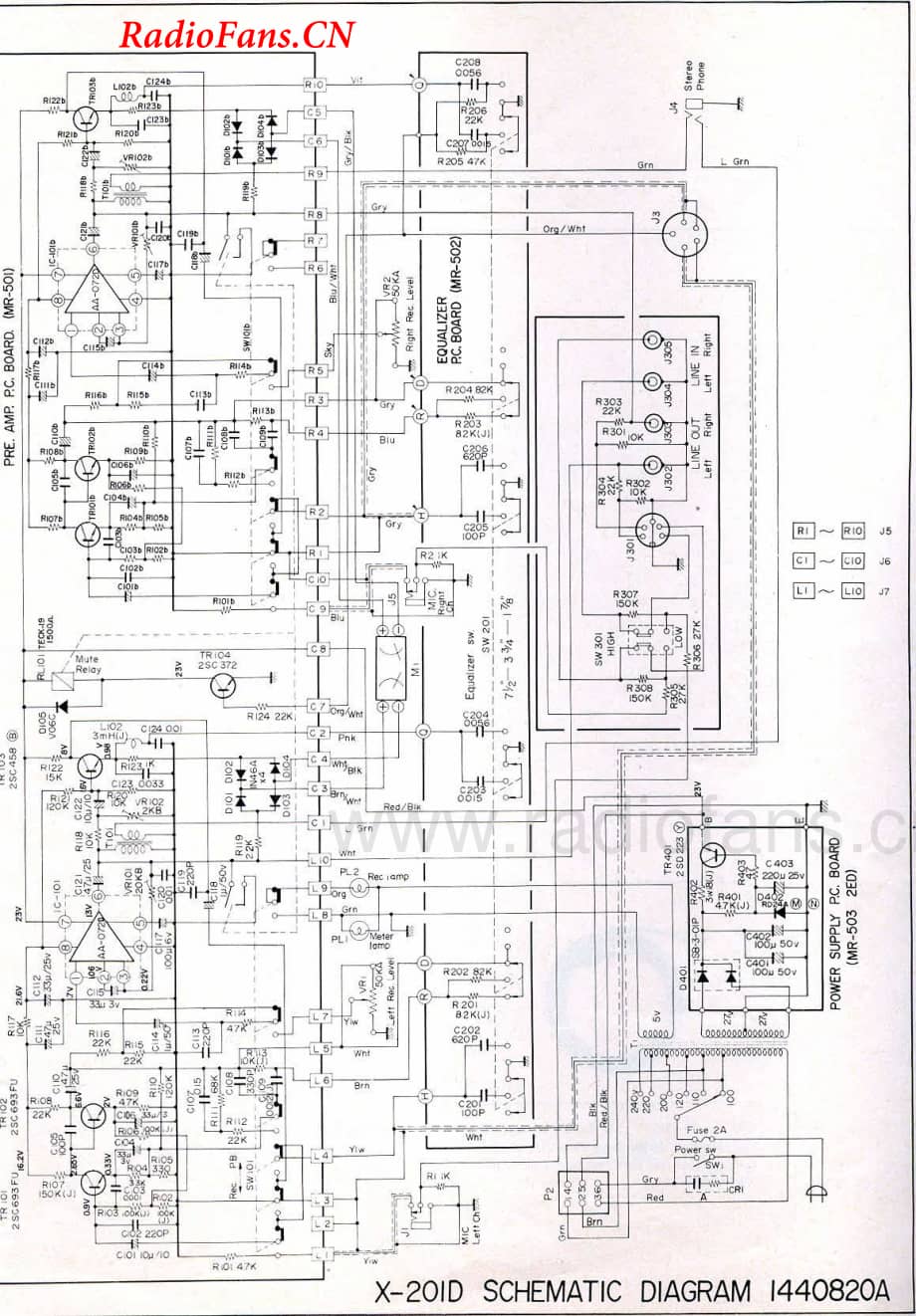Akai-X201D-tape-sch维修电路图 手册.pdf_第2页