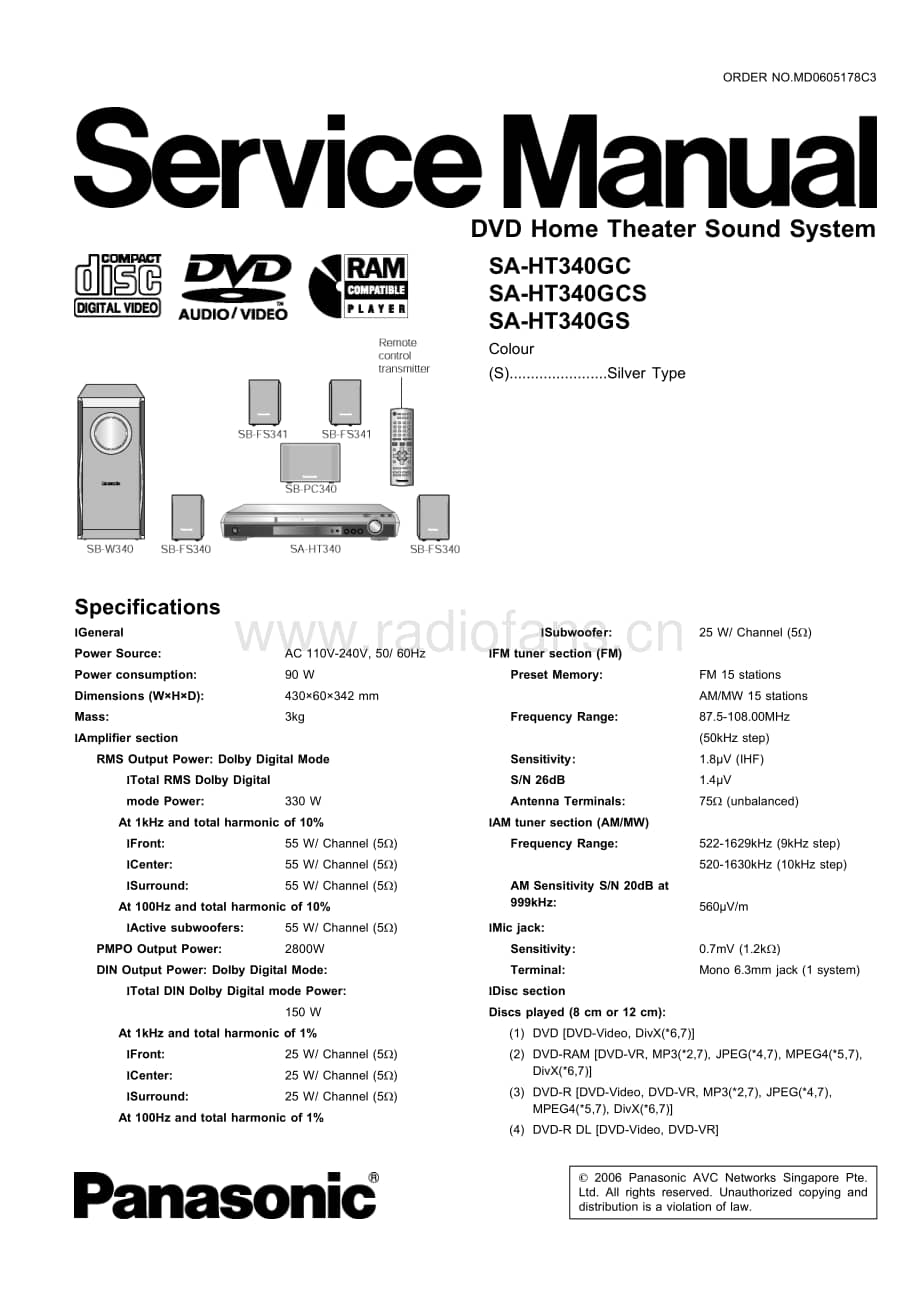 Technics-SAHT-340-GC-GS-GCS-Service-Manual电路原理图.pdf_第1页