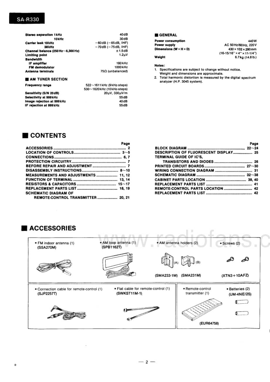 Technics-SAR-330-Service-Manual电路原理图.pdf_第2页