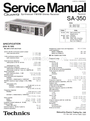Technics-SA-350-Service-Manual电路原理图.pdf