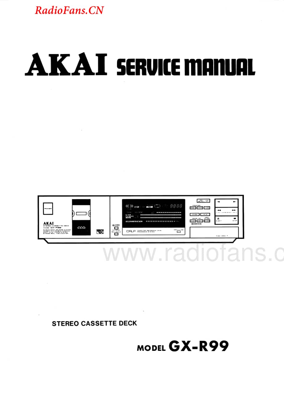 Akai-GXR99-tape-sm维修电路图 手册.pdf_第1页
