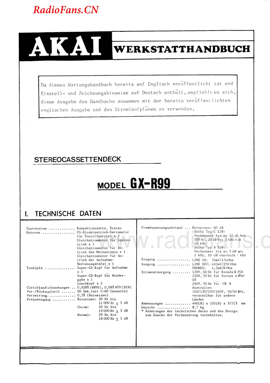 Akai-GXR99-tape-sm维修电路图 手册.pdf_第3页