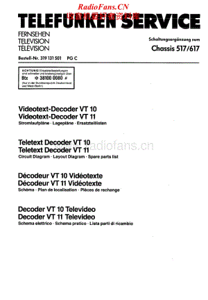 Telefunken-617-Service-Manual电路原理图.pdf