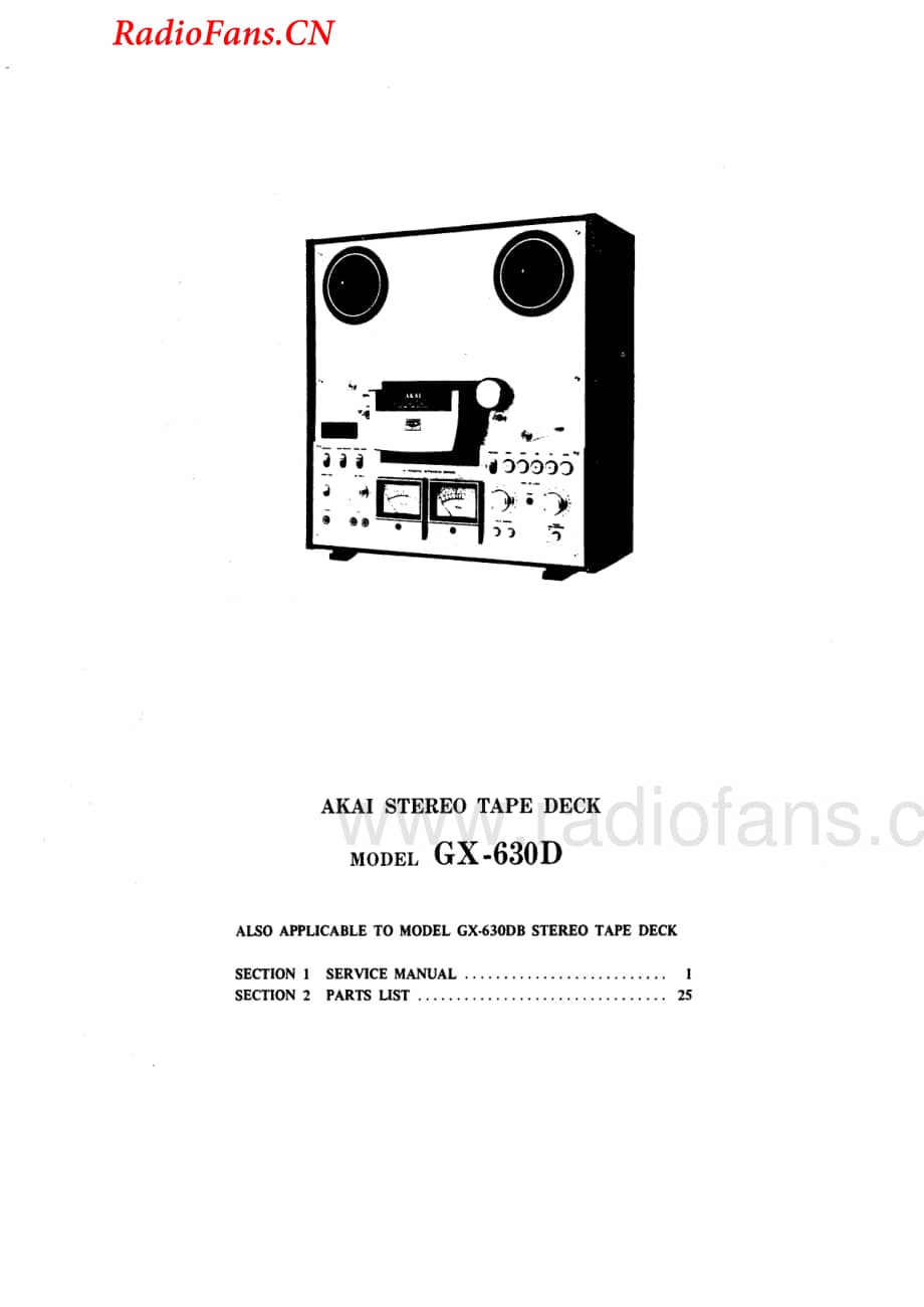 Akai-GX630D-tape-sm1维修电路图 手册.pdf_第2页
