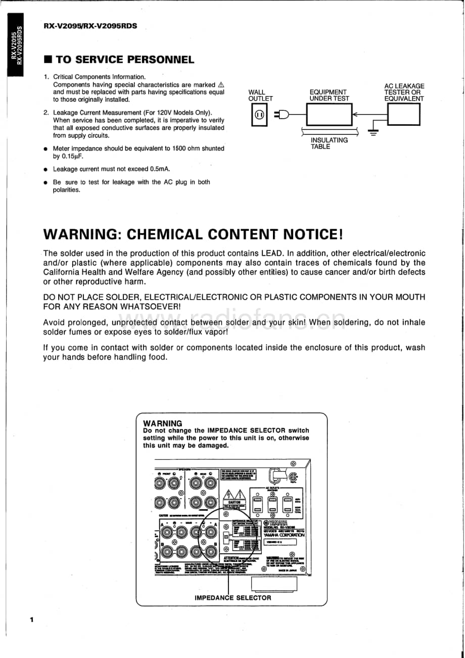 Yamaha-RXV-2095-RDS-Service-Manual电路原理图.pdf_第2页