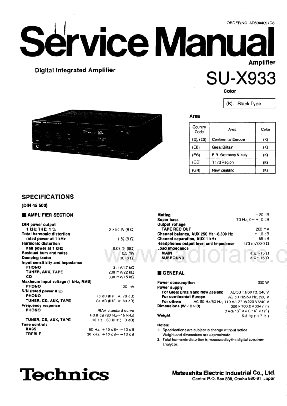 Technics-SUX-933-Service-Manual电路原理图.pdf_第1页