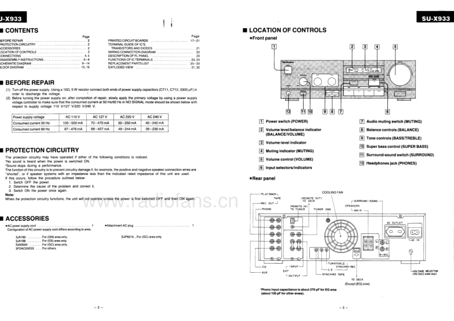 Technics-SUX-933-Service-Manual电路原理图.pdf_第2页