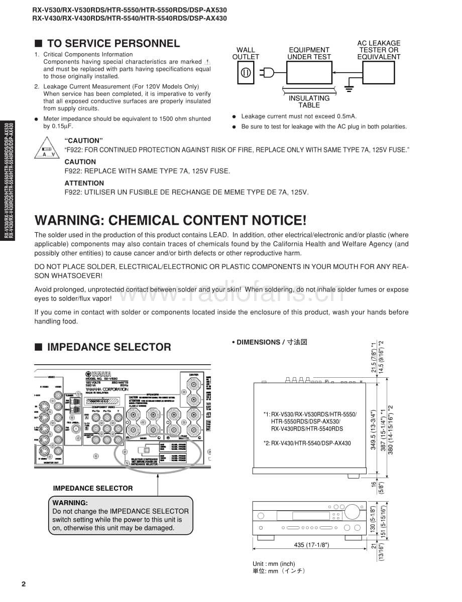 Yamaha-RXV-430-RDS-Service-Manual电路原理图.pdf_第2页