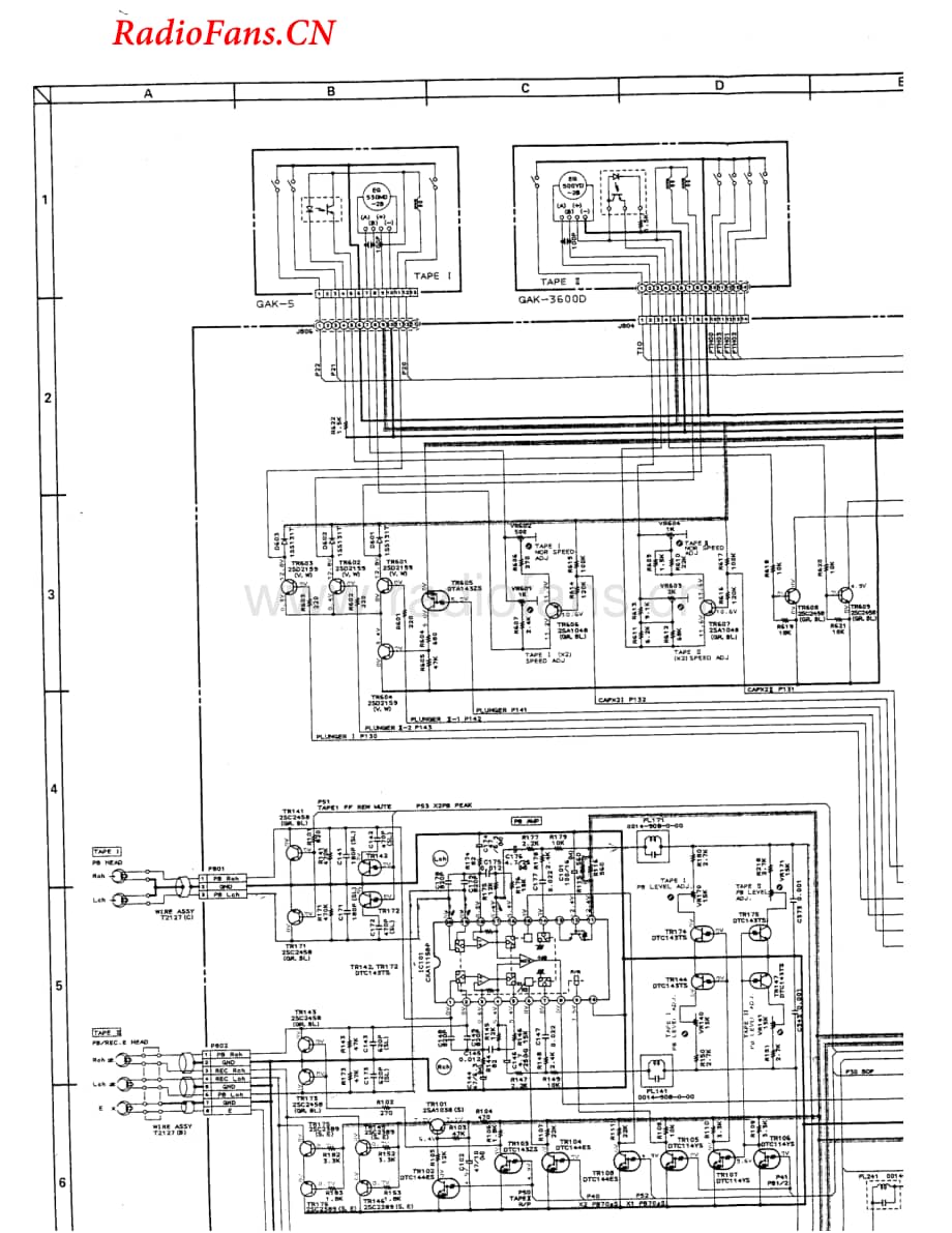 Akai-HXM630W-tape-sch维修电路图 手册.pdf_第1页