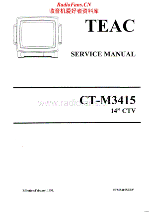Teac-CT-M3415-Service-Manual电路原理图.pdf