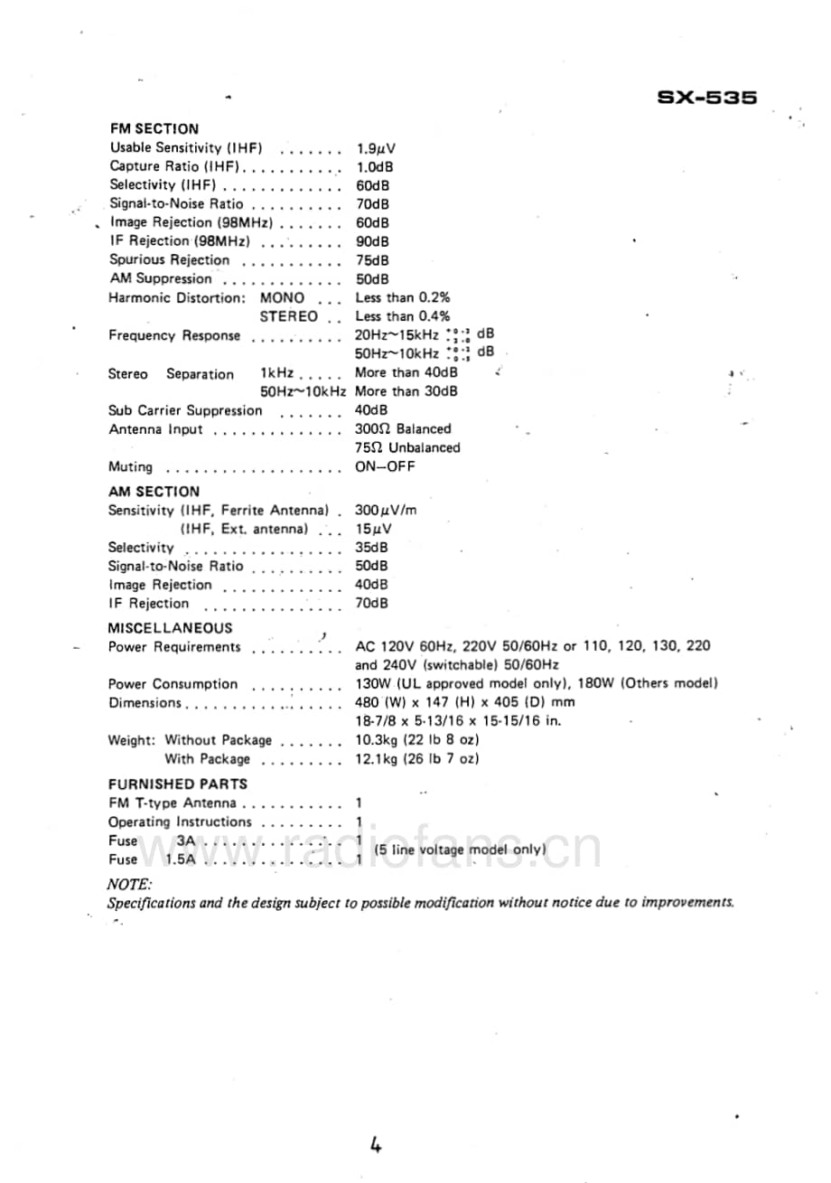 Technics-SX-535-Service-Manual电路原理图.pdf_第3页
