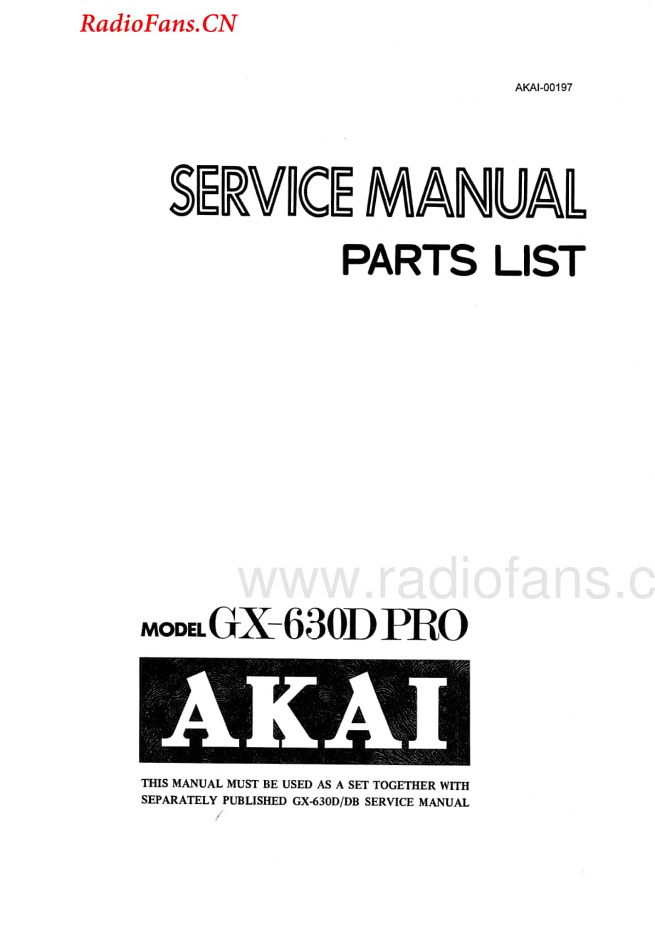Akai-GX630DPRO-tape-sm维修电路图 手册.pdf_第1页