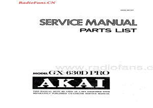 Akai-GX630DPRO-tape-sm维修电路图 手册.pdf