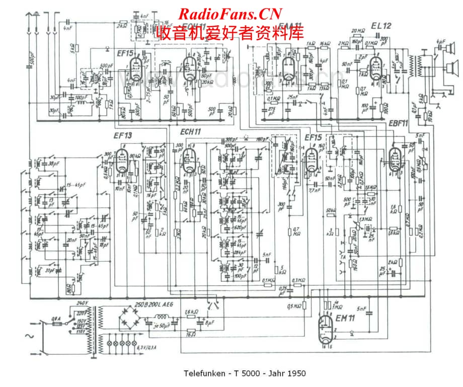 Telefunken-5000-Schematic电路原理图.pdf_第1页