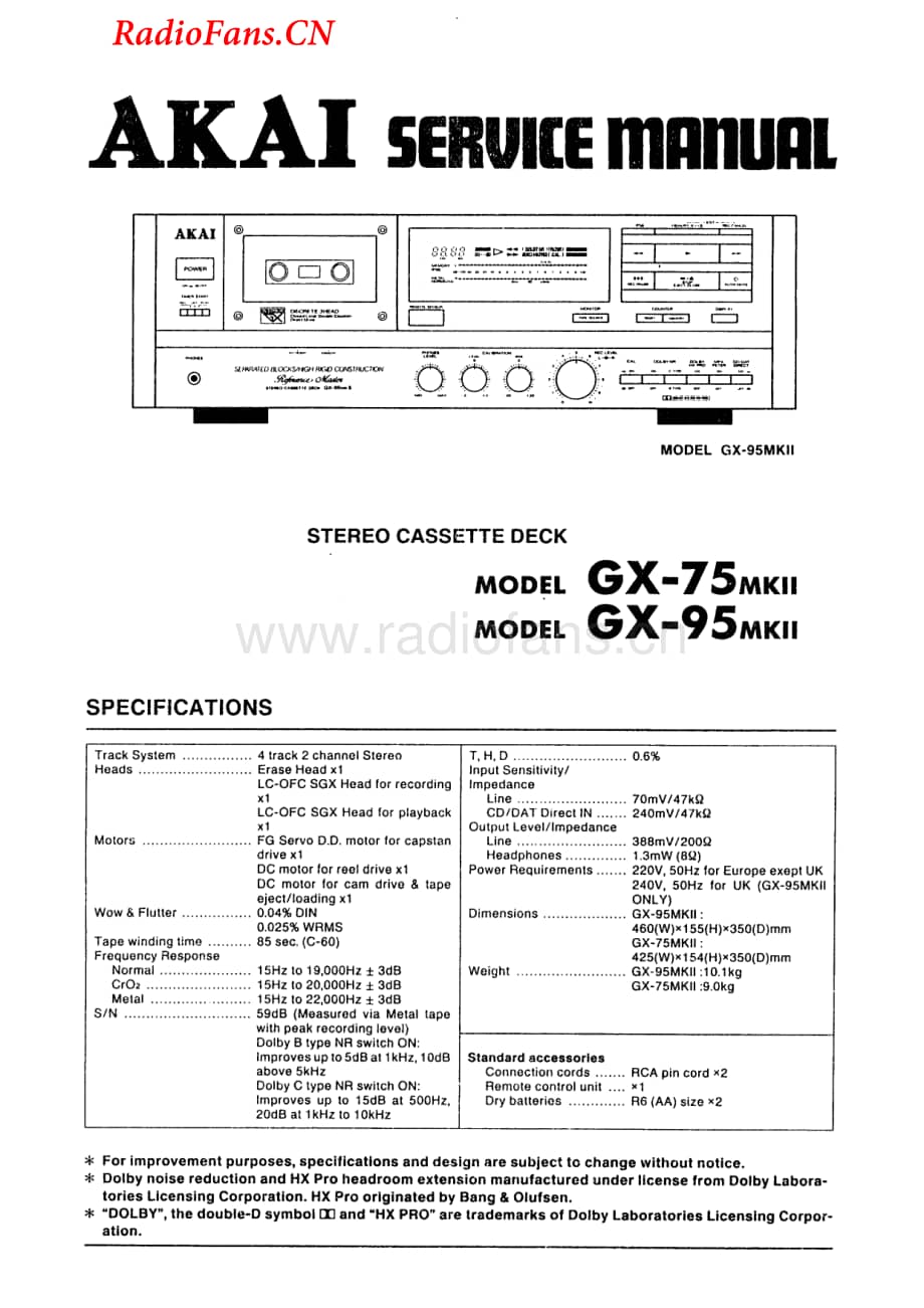 Akai-GX775MKII-tape-sm维修电路图 手册.pdf_第1页