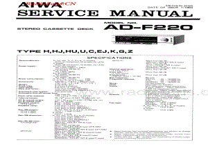 Aiwa-ADF220-tape-sm维修电路图 手册.pdf