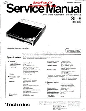 Technics-SL-6-Service-Manual电路原理图.pdf