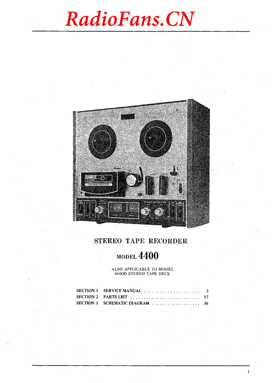Akai-4400D-tape-sm维修电路图 手册.pdf_第1页