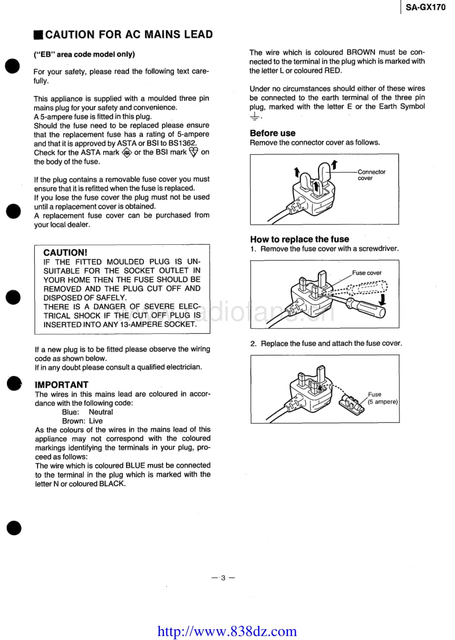Technics-SAGX-170-Service-Manual电路原理图.pdf_第3页