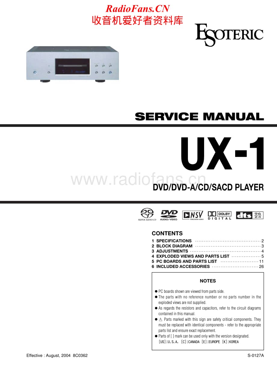 Teac-UX-1-Service-Manual电路原理图.pdf_第1页