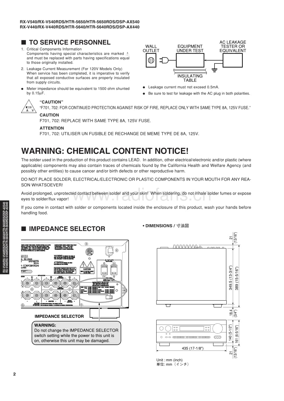 Yamaha-RXV-540-RDS-Service-Manual电路原理图.pdf_第2页