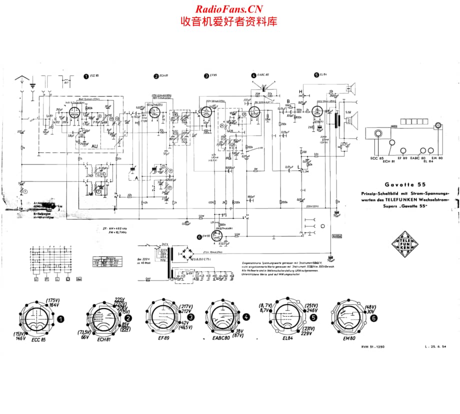 Telefunken-Gavotte-55-Schematic电路原理图.pdf_第1页