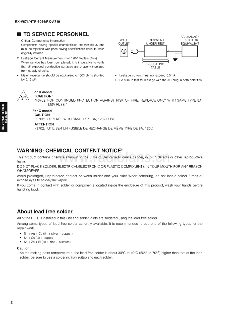 Yamaha-RXV-671-Service-Manual电路原理图.pdf_第2页