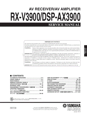 Yamaha-RXV-3900-Service-Manual-Part-1电路原理图.pdf