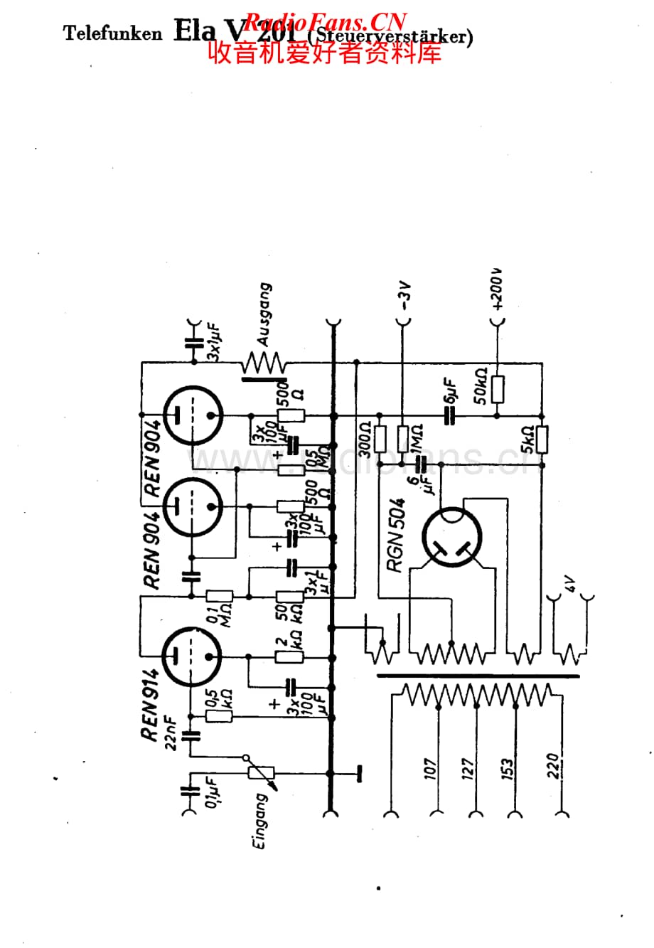 Telefunken-Ela-V201-Schematic电路原理图.pdf_第1页