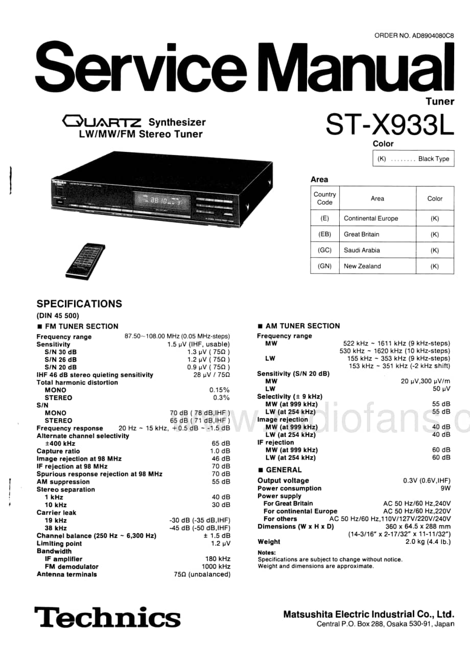Technics-STX-933-L-Service-Manual电路原理图.pdf_第1页