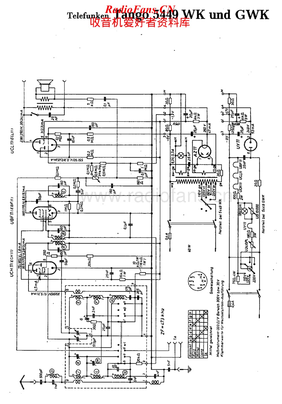 Telefunken-Tango-5449-GWK-Schematic电路原理图.pdf_第1页