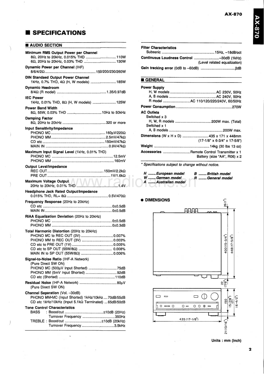 Yamaha-AX-870-Service-Manual电路原理图.pdf_第3页
