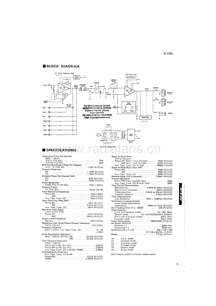Yamaha-A520-Service-Manual电路原理图.pdf_第3页