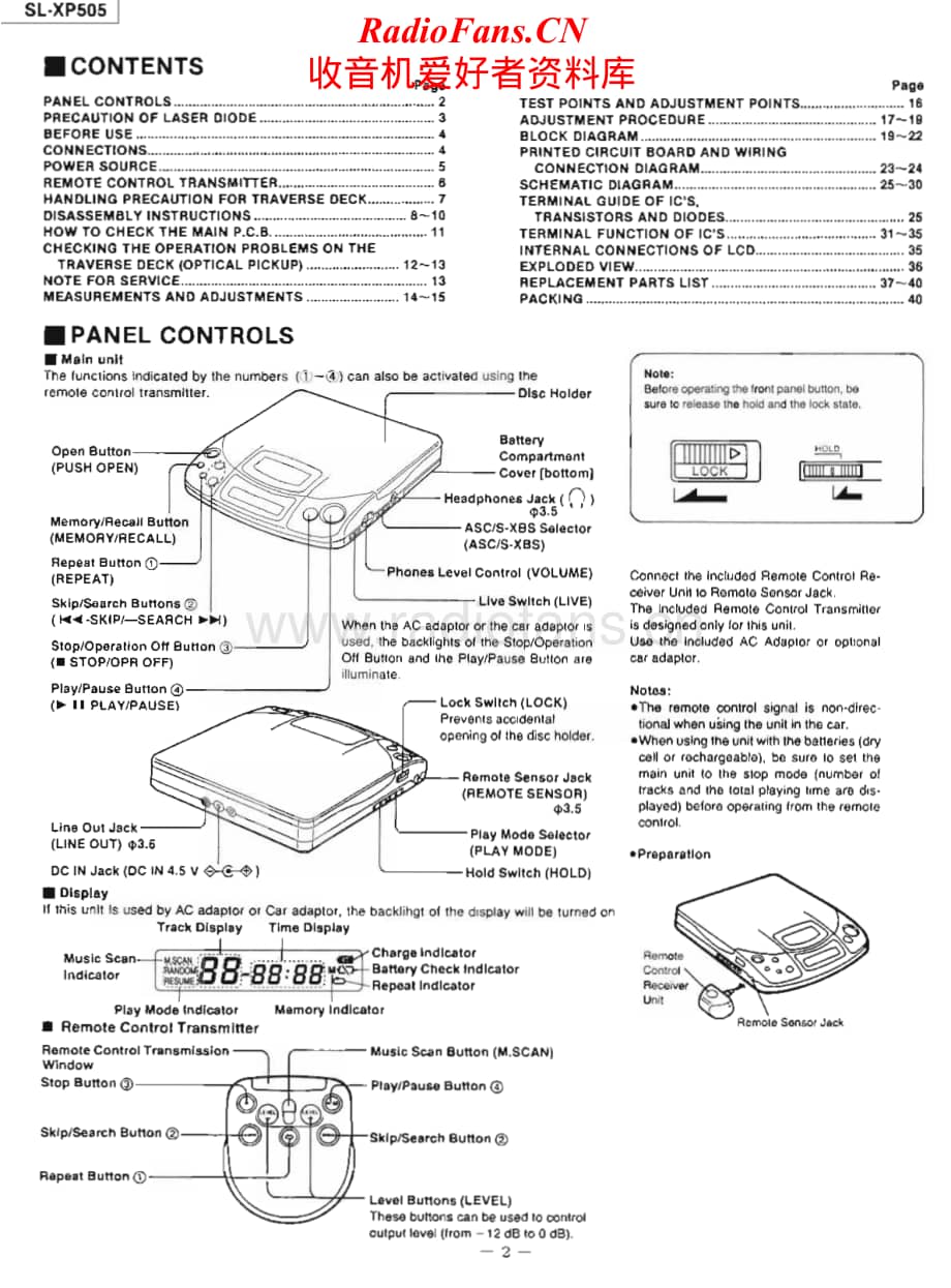 Technics-SLXP-505-Service-Manual电路原理图.pdf_第2页
