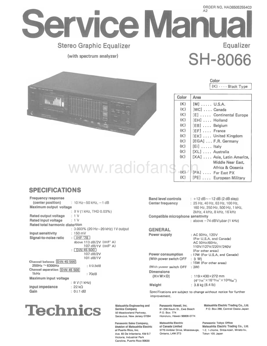 Technics-SH-8066-Service-Manual电路原理图.pdf_第1页