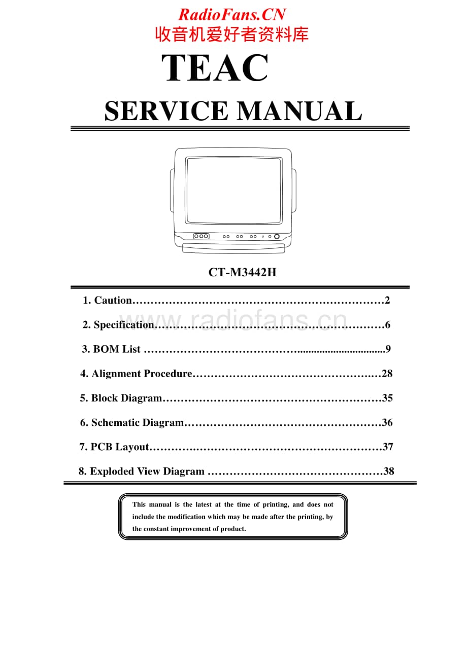 Teac-CT-M3442-H-Service-Manual电路原理图.pdf_第1页