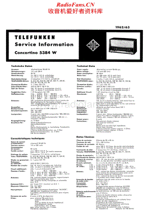 Telefunken-Concertino-5384W-Service-Info电路原理图.pdf