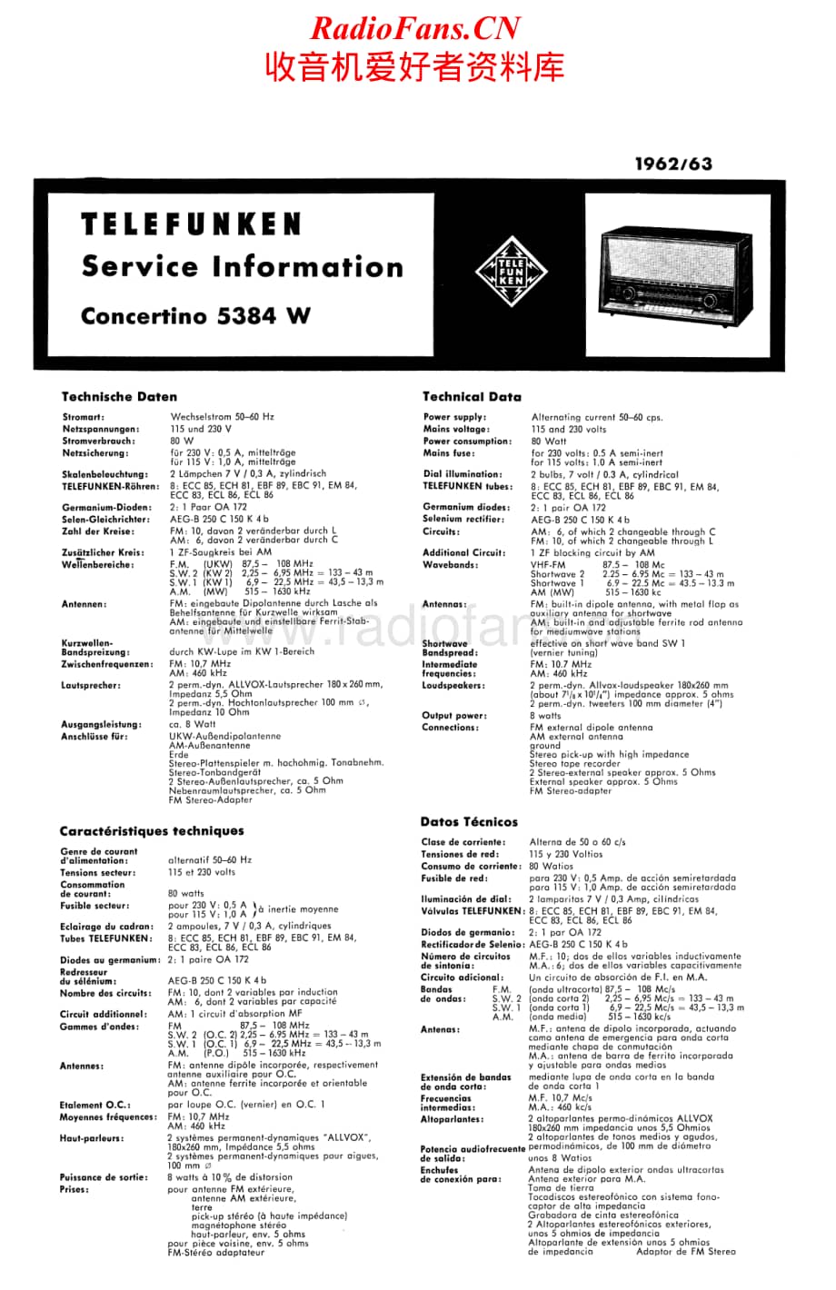 Telefunken-Concertino-5384W-Service-Info电路原理图.pdf_第1页